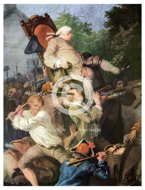 Detail from 'Chairing the Member', by William Hogarth, 1755 (1956). Artist: Unknown