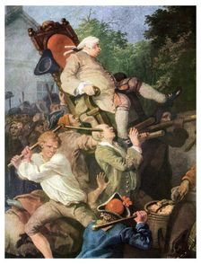 Detail from Chairing the Member by William Hogarth, 1755 (1956)