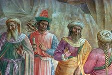 Detail from a painting of the adoration of the Magi