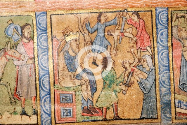 Detail from a Psalter, Massacre of the Children, c1140. Artist: Unknown.
