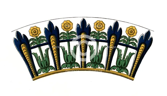 Detail from an enamelled dish, early 17th century, (1843).Artist: Henry Shaw