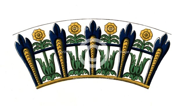 Detail from an enamelled dish, early 17th century, (1843).Artist: Henry Shaw