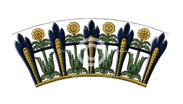 Detail from an enamelled dish, early 17th century, (1843).Artist: Henry Shaw