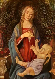Detail from Madonna and Child with both Saints John 1485, (1937). Creator: Sandro Botticelli