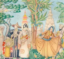 Detail from the mural decorations in the foyer of the Regent Cinema, Poole c1932