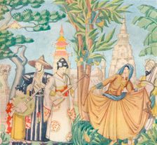 Detail from the mural decorations in the foyer of the Regent Cinema, Poole c1932