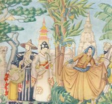 Detail from the mural decorations in the foyer of the Regent Cinema, Poole c1932