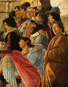 Detail from the Adoration of the Magi with self portrait of Botticelli, 1475, (1937). Creator: Sandro Botticelli