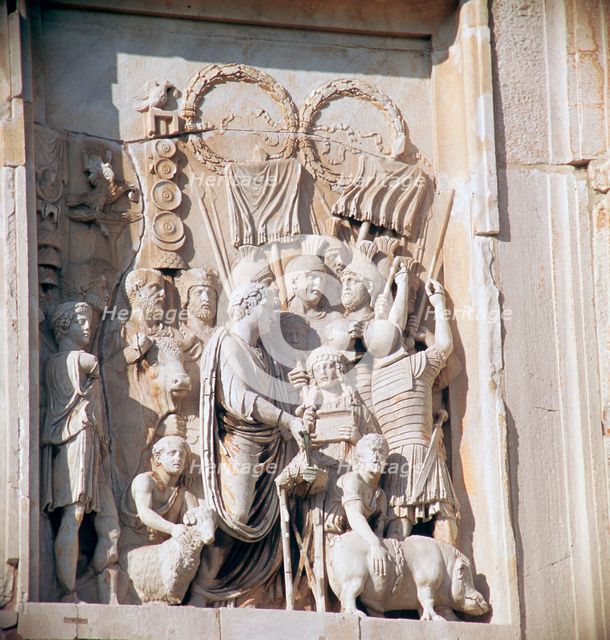 Detail from the arch of Constantine, 3rd century. Artist: Unknown