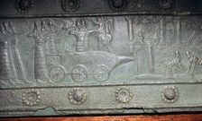 Detail from the Balawat Gates, made for Shalmeneser III, Neo-Assyrian, c858-824BC