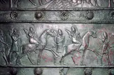 Detail from the Balawat Gates, made for Shalmeneser III, Neo-Assyrian, c858 BC-824 BC