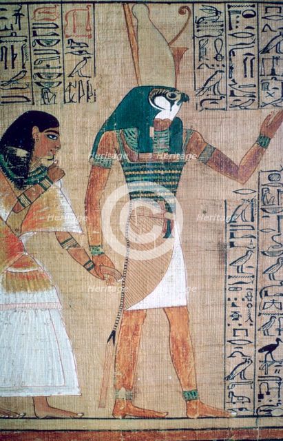 Detail from the Book of the Dead of Ani; sheet 4. Artist: Unknown