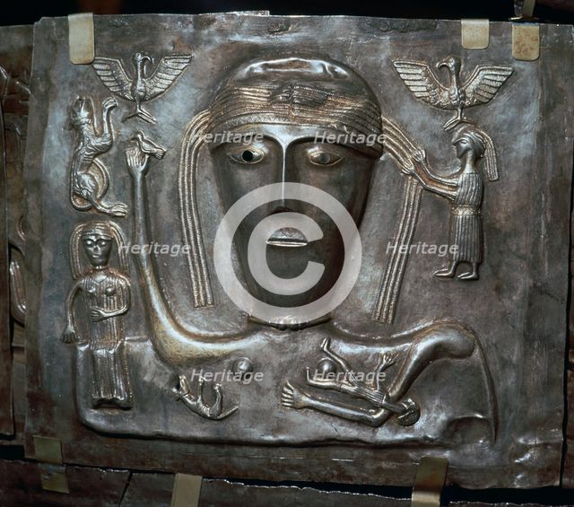 Detail from the Celtic Gundestrop Cauldron, 3rd century. Artist: Unknown