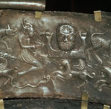 Detail from the Celtic Gundestrop Cauldron, 3rd century