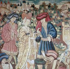Detail from the Devonshire Hunting Tapestries, 15th century
