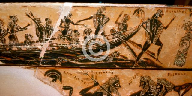 Detail from the Francois Vase, c6th century BC. Artists: Ergotimos, Kleitias.