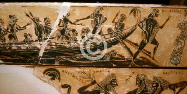 Detail from the Francois Vase, c6th century BC. Artists: Ergotimos, Kleitias.