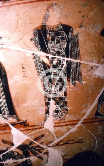 Detail from the Francois Vase, Thetis, c6th century BC. Artists: Ergotimos, Kleitias.