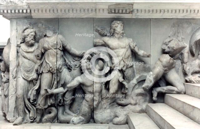Detail from the Great Frieze of the Pergamon Altar, 180-159 BC. Artist: Unknown