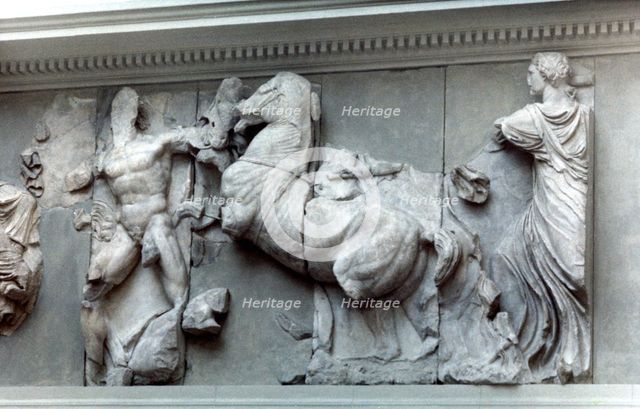 Detail from the Great Frieze of the Pergamon Altar, 180-159 BC. Artist: Unknown