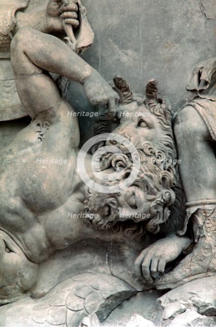 Detail from the Great Frieze of the Pergamon Altar, 180-159 BC. Artist: Unknown