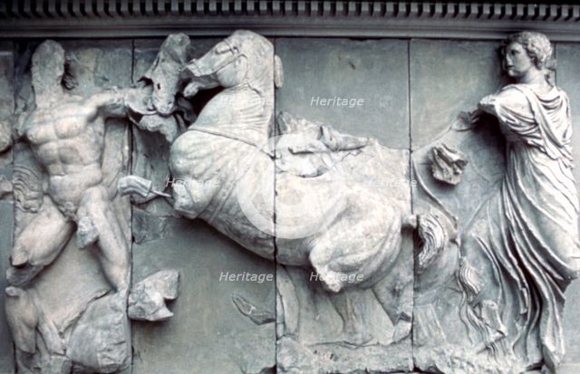 Detail from the Great Frieze of the Pergamon Altar, 180-159 BC. Artist: Unknown