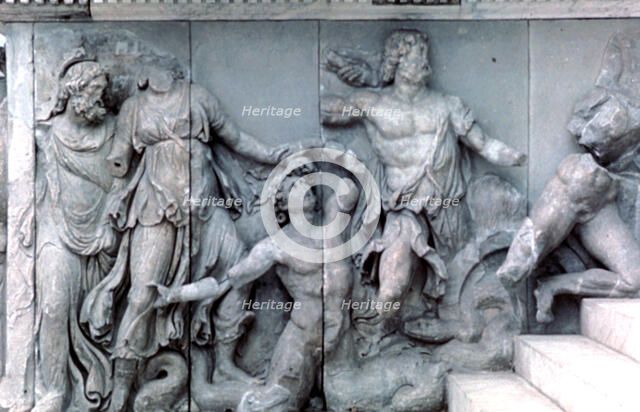 Detail from the Great Frieze of the Pergamon Altar, 180-159 BC. Artist: Unknown