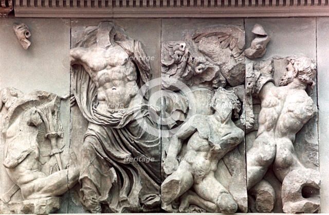 Detail from the Great Frieze of the Pergamon Altar, 180-159 BC. Artist: Unknown