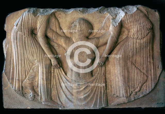 Detail from the Greek 'Ludovisi throne', 5th century BC. Artist: Unknown