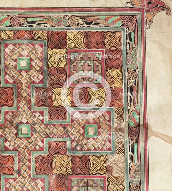 Detail from the Lindisfarne Gospels, c698. Creator: Eadfrith.