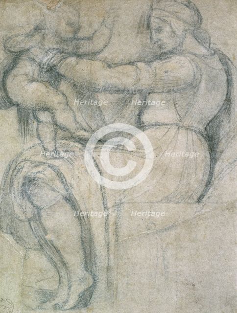 Detail from the Sistine Ceiling, 1508-1512 Artist: Unknown.