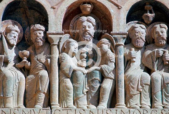 Detail from the west front of Conques Abbey, 11th century. Artist: Unknown