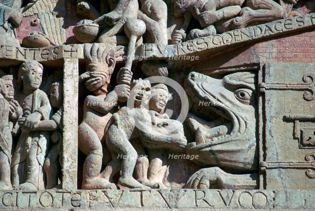 Detail from the west front of Conques Abbey, 11th century. Artist: Unknown