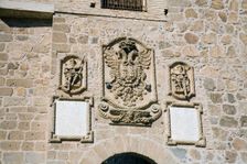 Detail, Puente de San Martin (St Martin's Bridge), Toledo, Spain, 2007. Creator: Samuel Magal