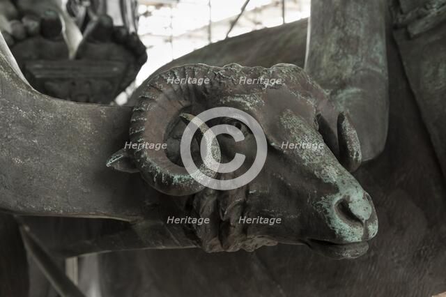 Detail, quadriga statue, Wellington Arch, Hyde Park Corner, Westminster, London, c2015. Artist: Derek Kendall.