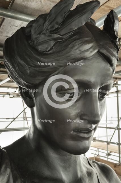 Detail, quadriga statue, Wellington Arch, Hyde Park Corner, Westminster, London, c2015. Artist: Derek Kendall.