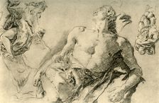 Detail study for the Hyacinth in Bückeburg. c1752, (1928). Artist: Giovanni Battista Tiepolo