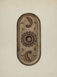 Detail, Side of Confessional, 1937. Creator: William Kieckhofel