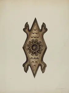 Detail, Side of Confessional, 1937. Creator: William Kieckhofel