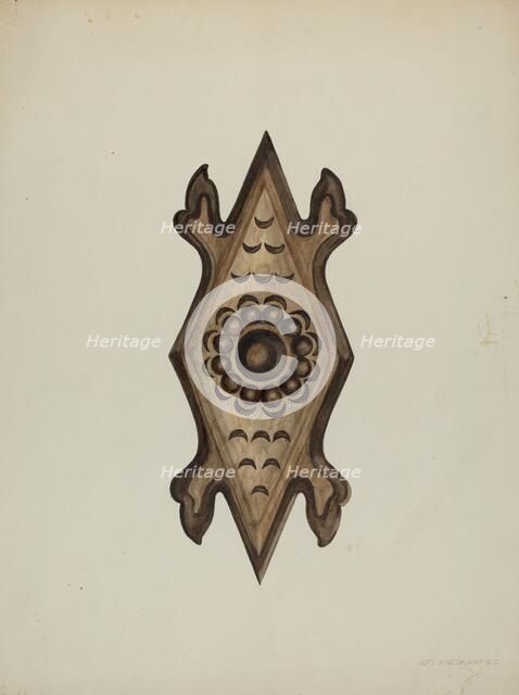 Detail, Side of Confessional, 1937. Creator: William Kieckhofel.