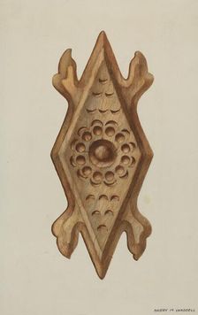 Detail, Side of Confessional, c. 1940. Creator: Harry Mann Waddell