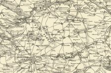Detailed Map of the Arras Fighting Area 1917. Creator: Unknown