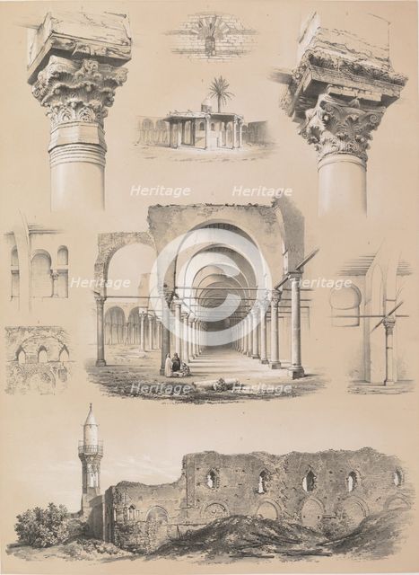 Détails, mosquée d’Amrou, au Kaire, 1843. Creator: Joseph Philibert Girault De Prangey.