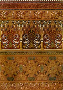 Details of the upper part of "Lindaraja's" Balcony 1907. Creator: Unknown