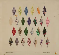 Details of Patchwork Quilt, c. 1937. Creator: Gladys Phillips