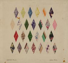 Details of Patchwork Quilt, c. 1937. Creator: Gladys Phillips
