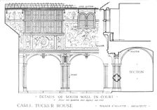 Details of south wall in court - house of Carll Tucker, Mount Kisco, New York, 1925. Artist: Walker and Gillette