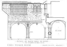 Details of south wall in court - house of Carll Tucker, Mount Kisco, New York, 1925. Artist: Walker and Gillette