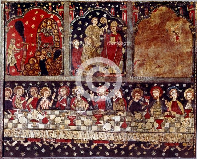 Details on the left side of the front of the altar 'Master of Soriguerola', from the parish of Es…