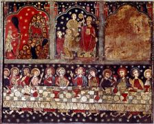Details on the left side of the front of the altar Master of Soriguerola from the parish of Es…